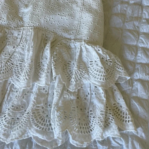 Anthropologie Significant Other eyelit ruffle mini skirt - Picture 2 of 8